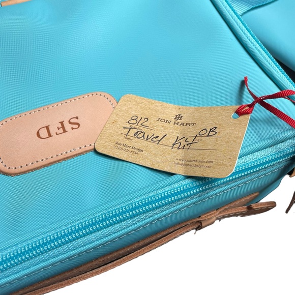 NWT Jon Hart Large Travel Kit & Roll Up Organizer W Initials "SFD" - Picture 4 of 9